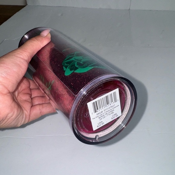 Starbucks Christmas Holiday 2022 Flowers Glitter 24 oz Cold Cup Tumbler *new - Picture 5 of 8